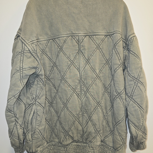 Free People Quilted Puffer Jacket in Olive Size M Nwot - Picture 10 of 12
